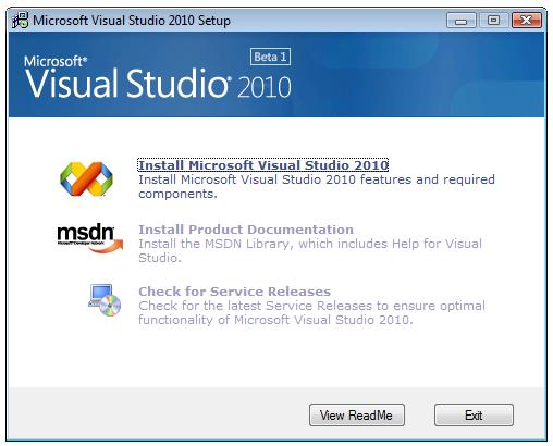 Visual Studio 2010.Net 4.0 Beta 1ͼ